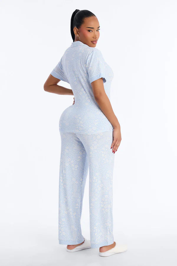 Ditsy Paisley Notch Collar PJ