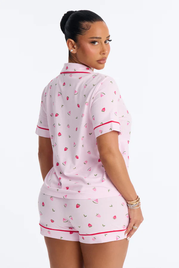 Summer Days Fruit Notch Collar PJ Short