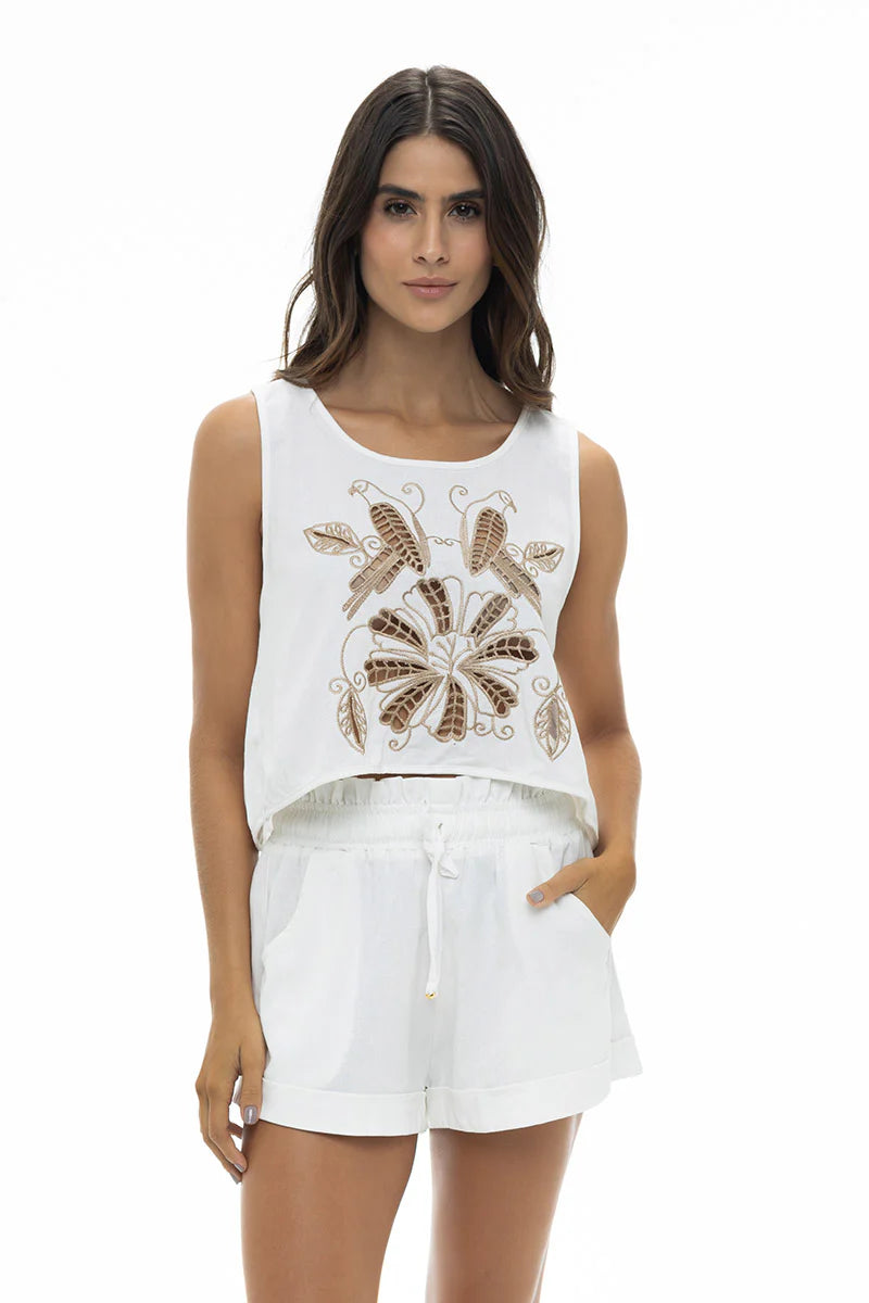 Set Short Bordado Art Deco