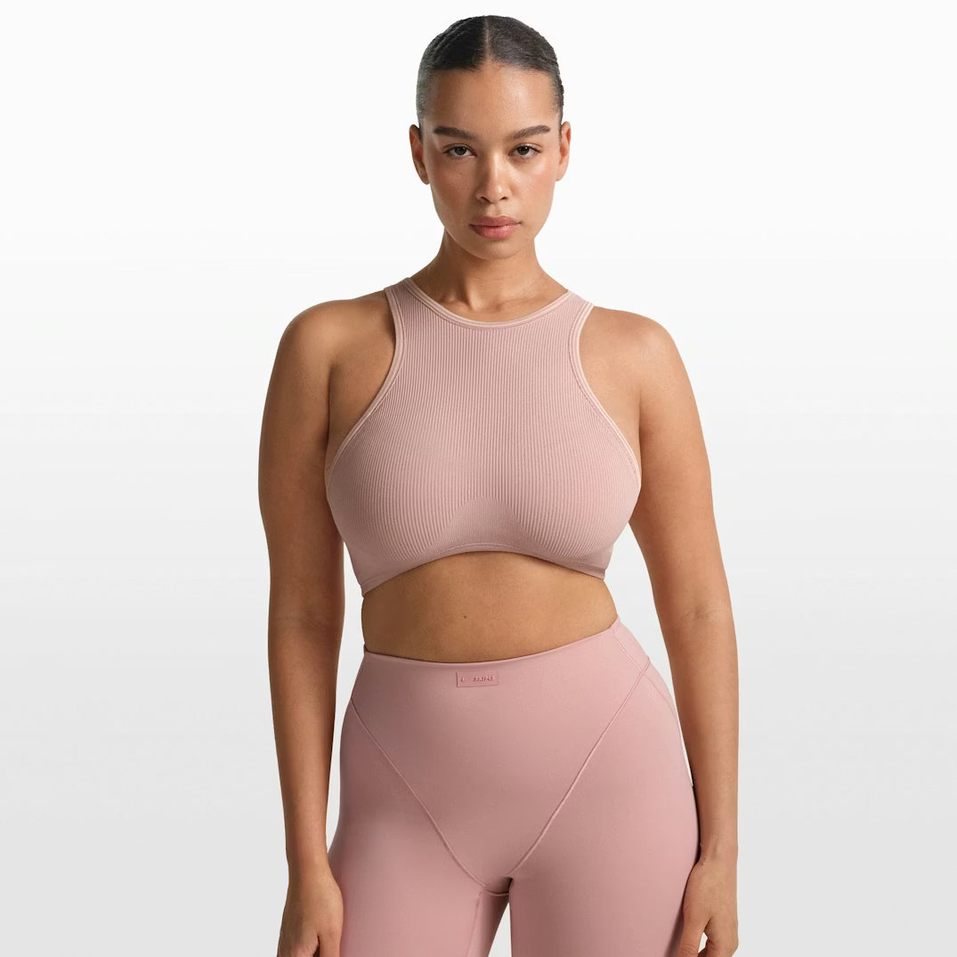 Ribbed Seamless Racer Front Bra