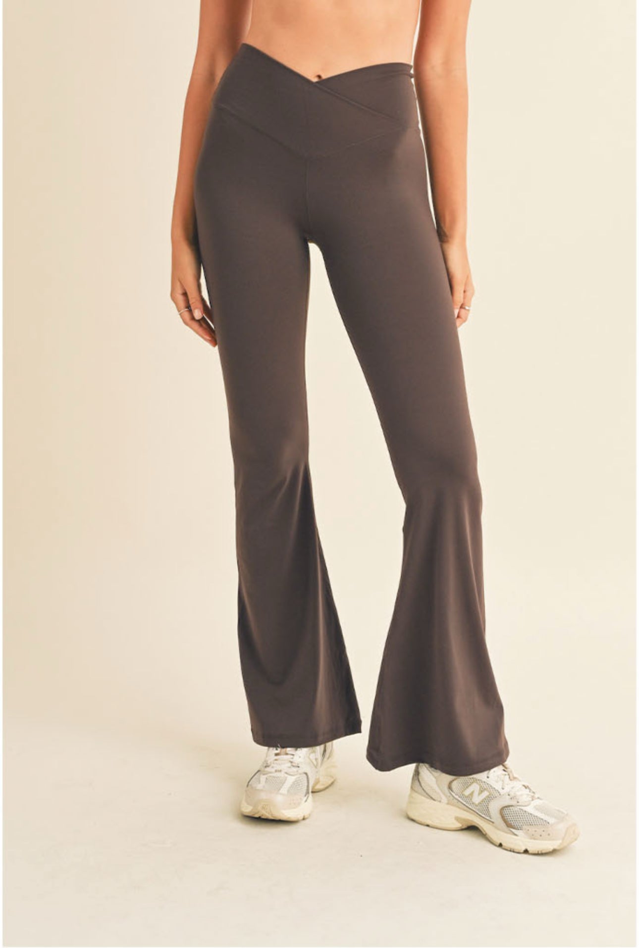 High Waist Crossover Flare Legging