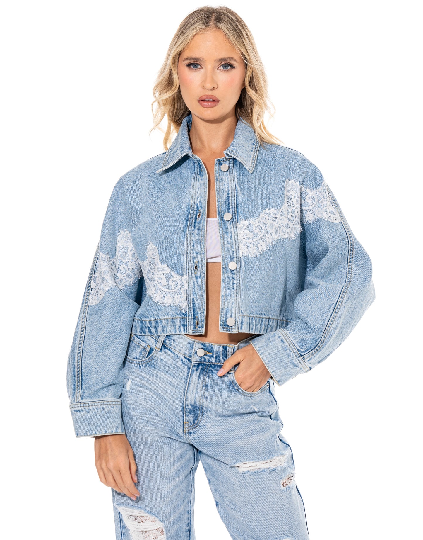 Set Jean Con Encaje