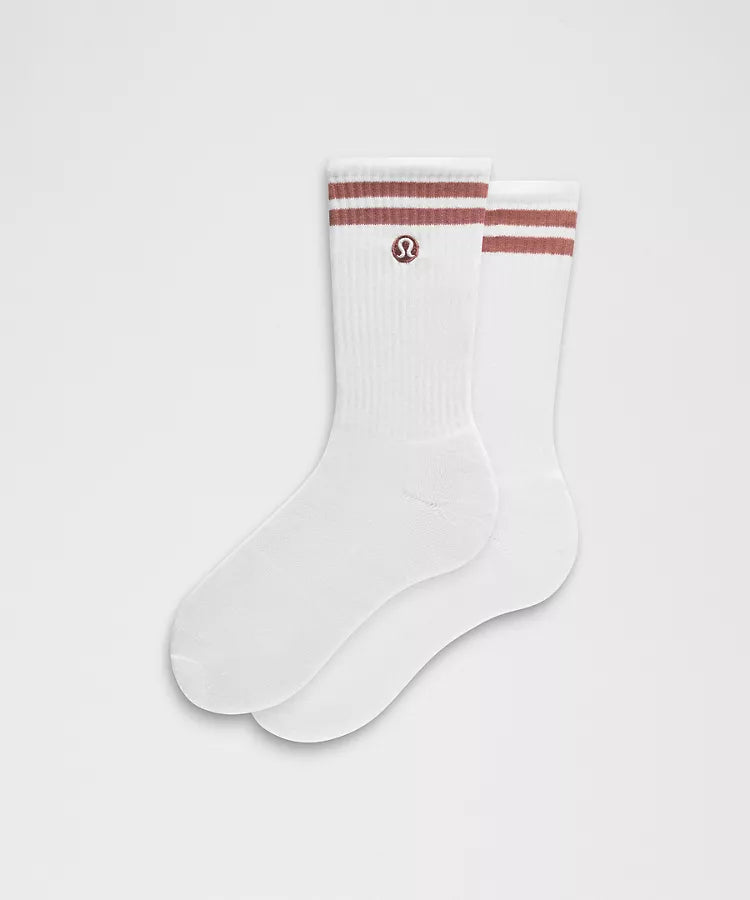 Unisex Daily Essential Crew Socks *Stripe