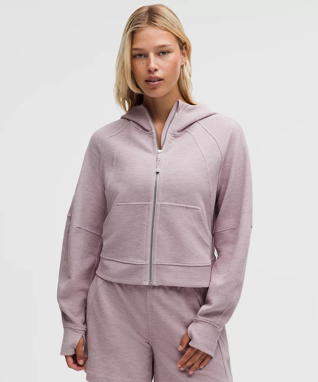Scuba Oversized Full-Zip Hoodie *Waffle
