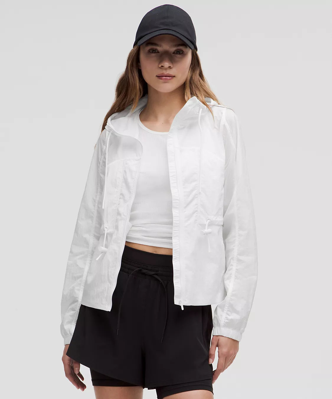 Drawstring Water-Resistant Hooded Jacket