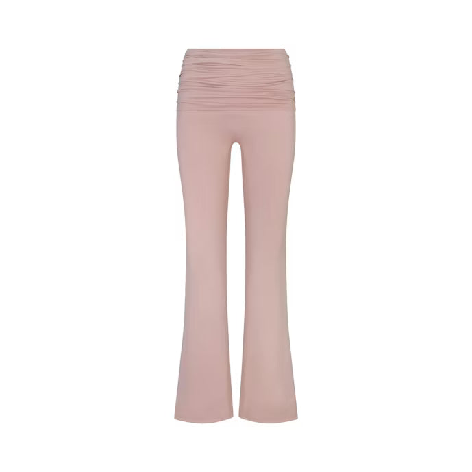 Matte Foldover Slim Flare Legging
