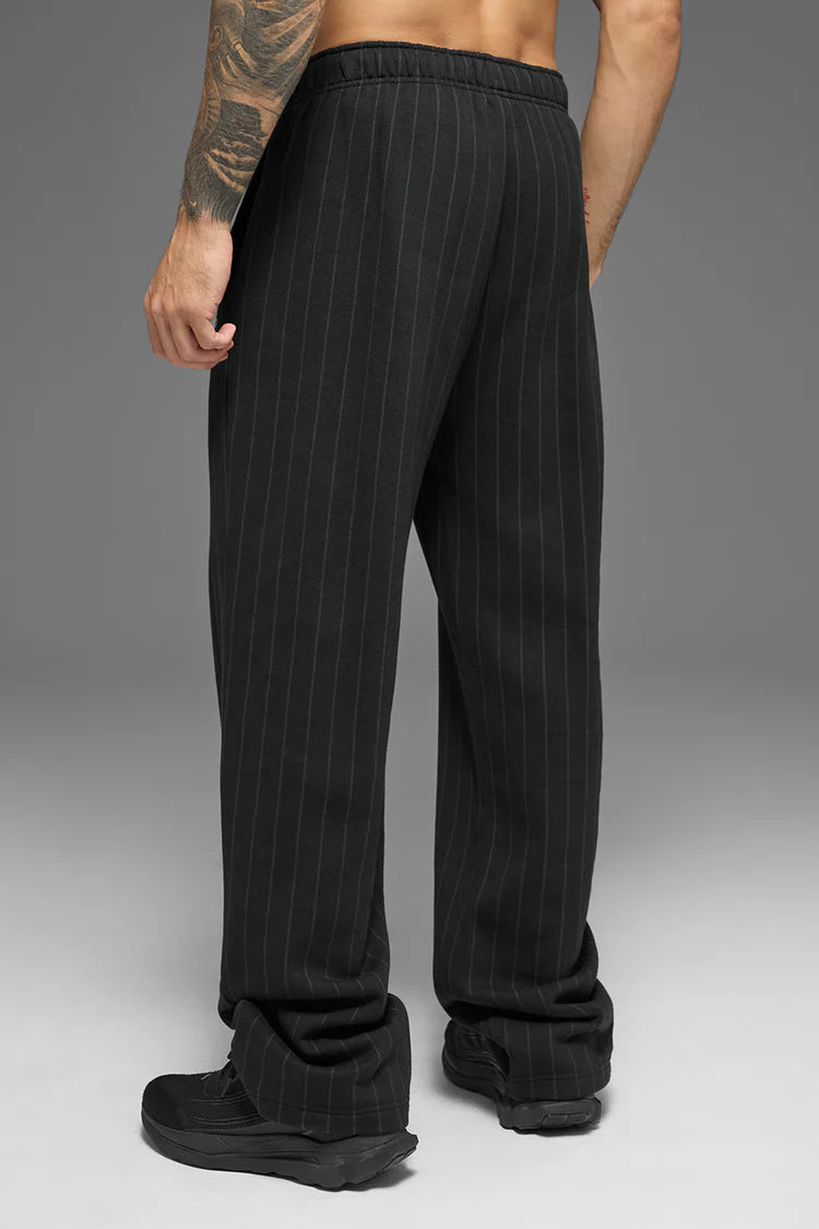 Pinstripe Straight Leg Sweatpant