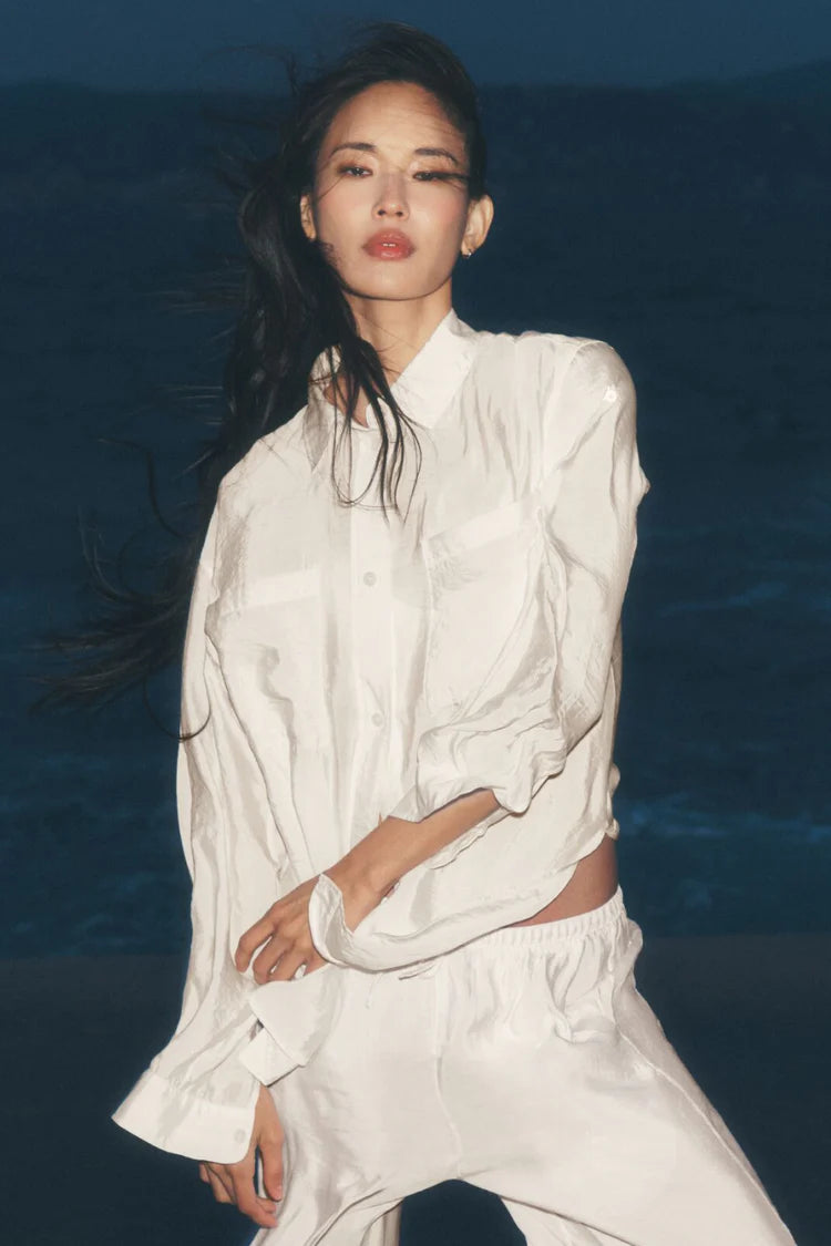Set Semi-Sheer Golden Hour High-Waist Straight