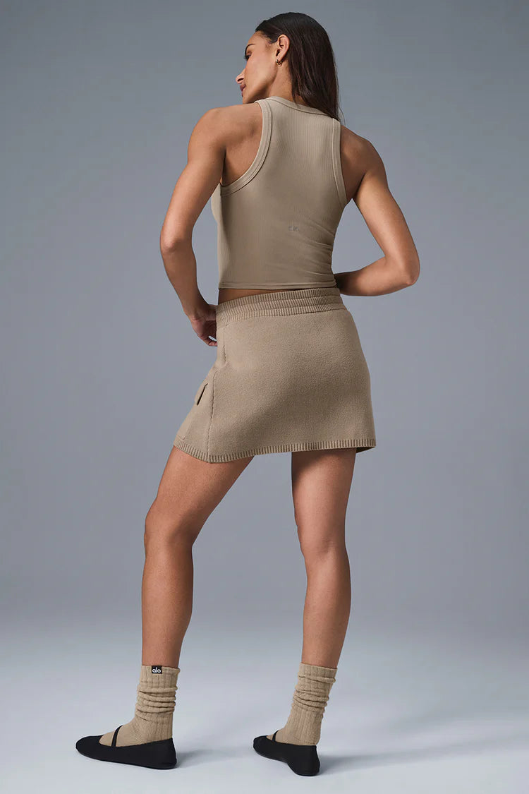 Scholar Knit Cargo Skirt