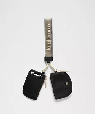 Dual Pouch Wristlet *Metallic Wordmark