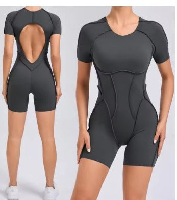 Enterizo De Yoga Con Almohadillas Corto