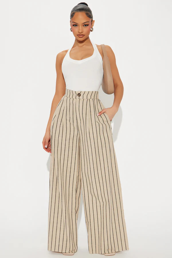 Ella Striped Linen Pant