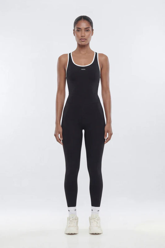 ProStretch™ 25″ Contrast Trim Skinny Racerback Cut Out Jumpsuit