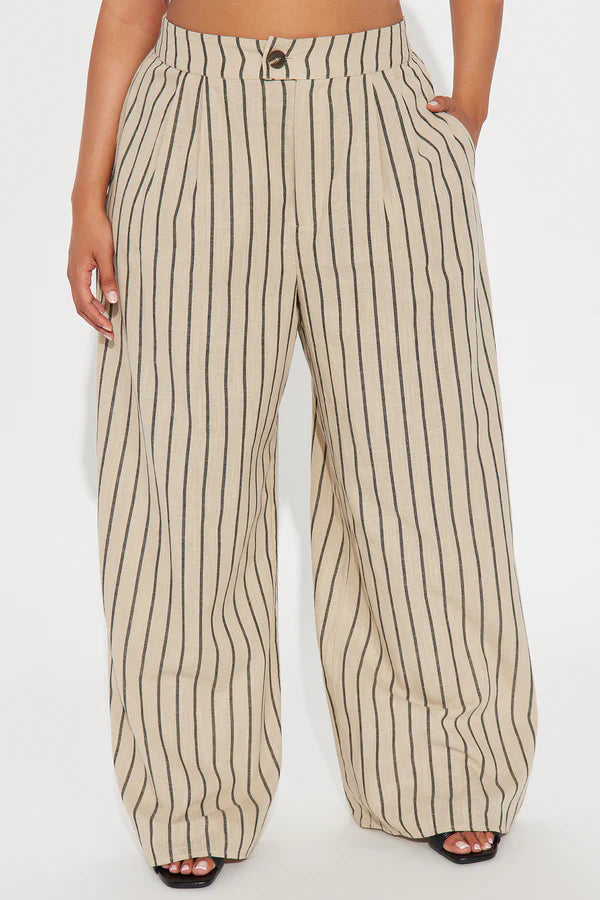 Ella Striped Linen Pant