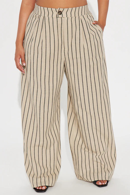 Ella Striped Linen Pant