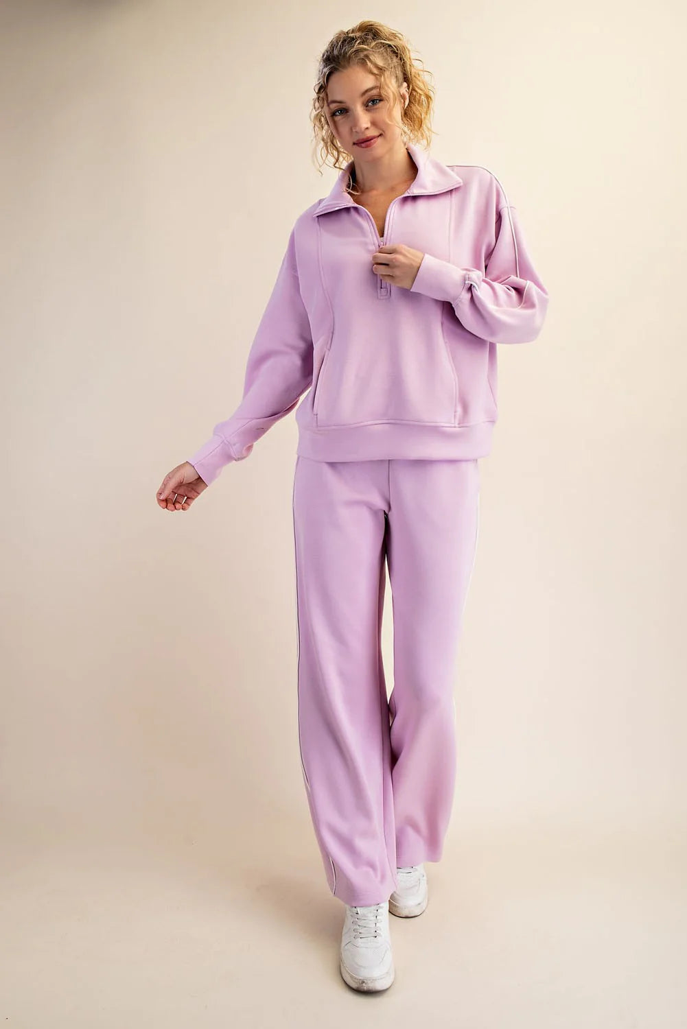 Set Modal Scuba Piping Quarter Zip