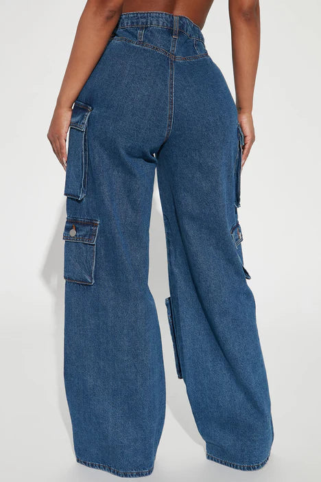 Lily High Rise Cargo Jeans