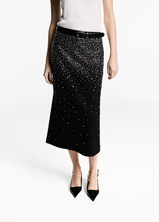 Falda Midi Strass