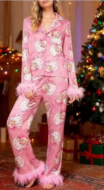 Conjunto de Pijama Navideño Pluma