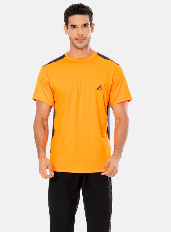 Camiseta Deportiva Hombre con Cortes en Contraste