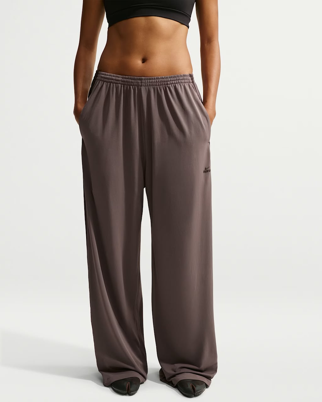 Stretch Knit Wide Leg Pants