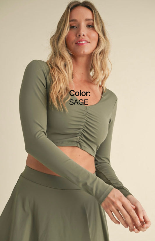Ruched Long Sleeve Top
