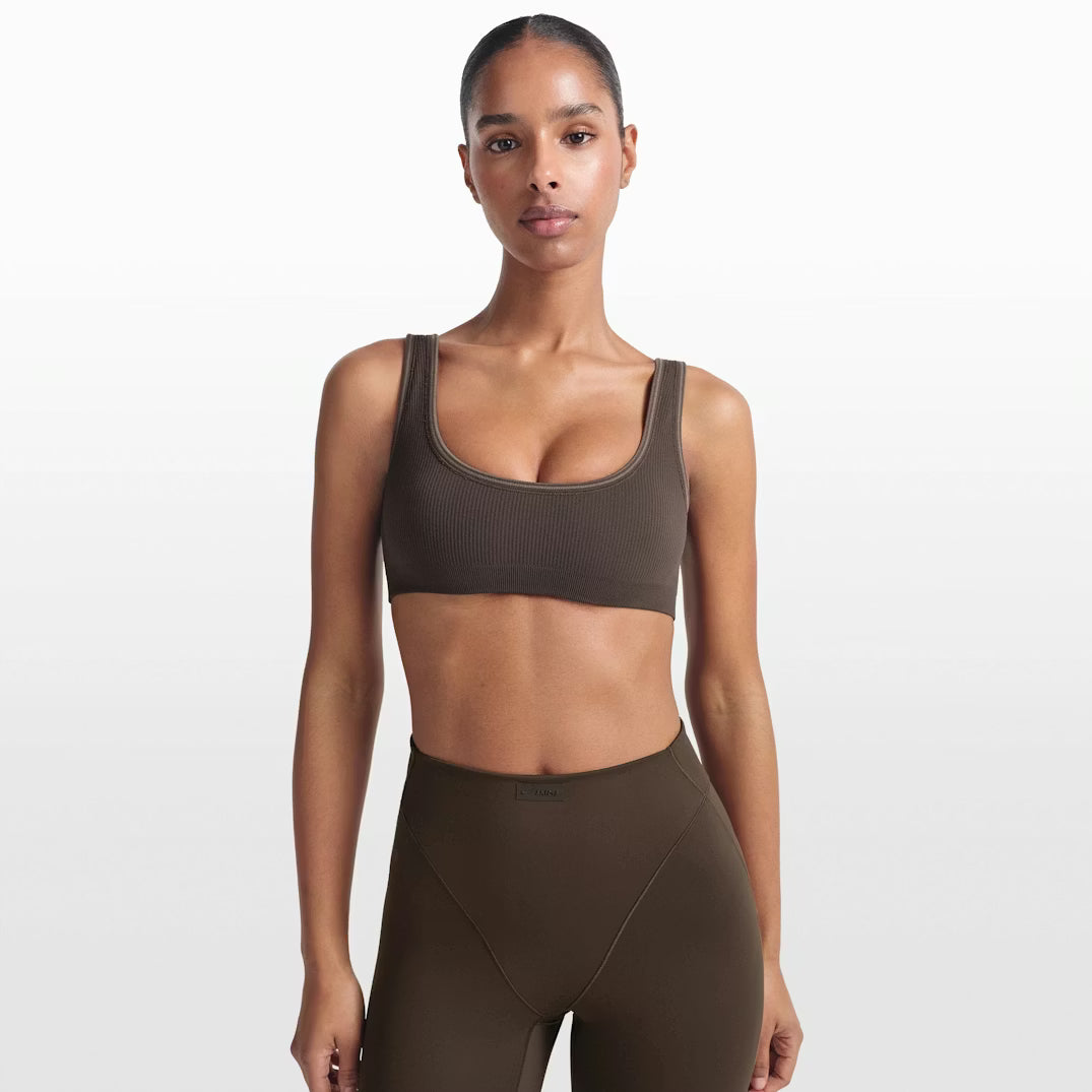 Ribbed Seamless Micro Scoop Bra