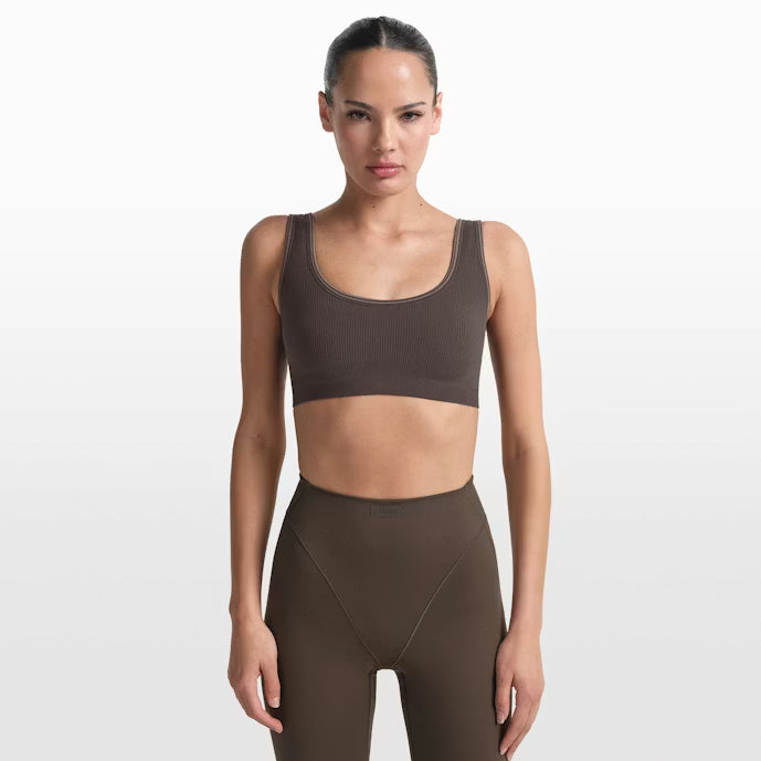 Ribbed Seamless Micro Scoop Bra