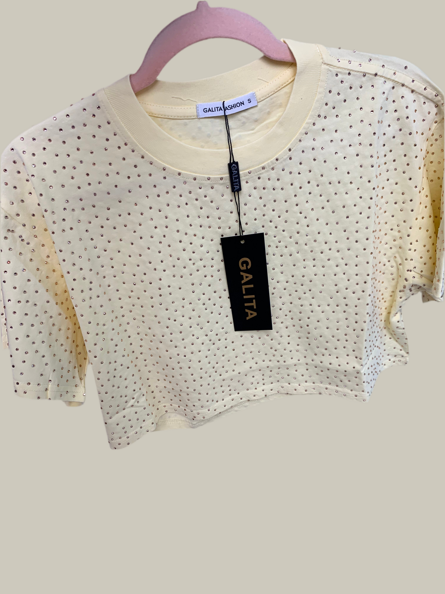 Crop Rhinestone Top Brillo
