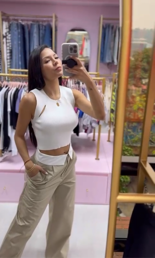 Pantalón Pretina Blanca