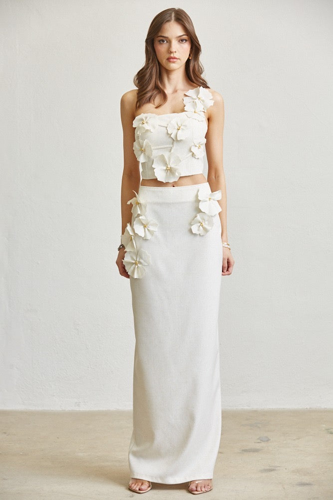 Set Falda Larga Flores