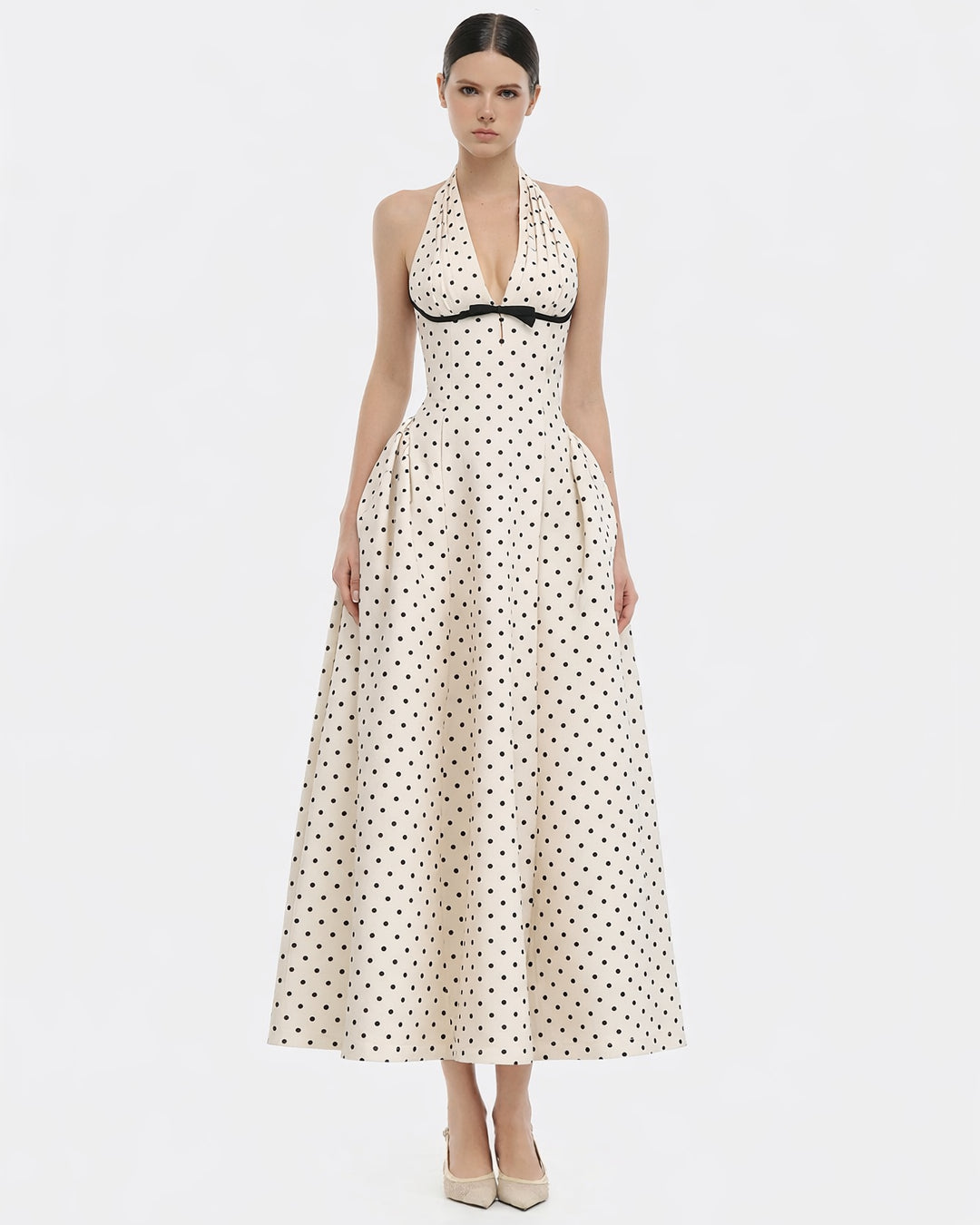Vestido Puntos Halter