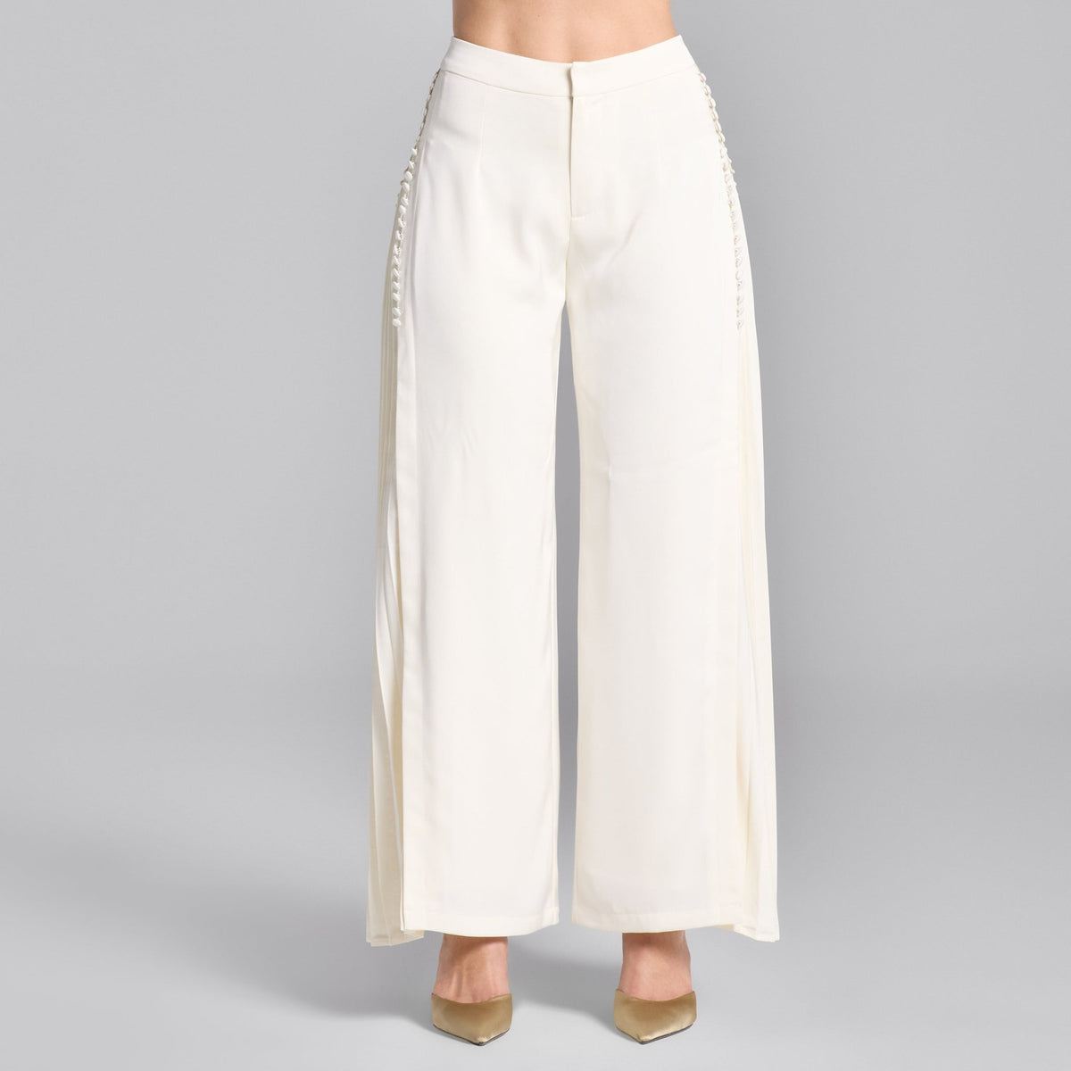 Button Down Side Soft Pant