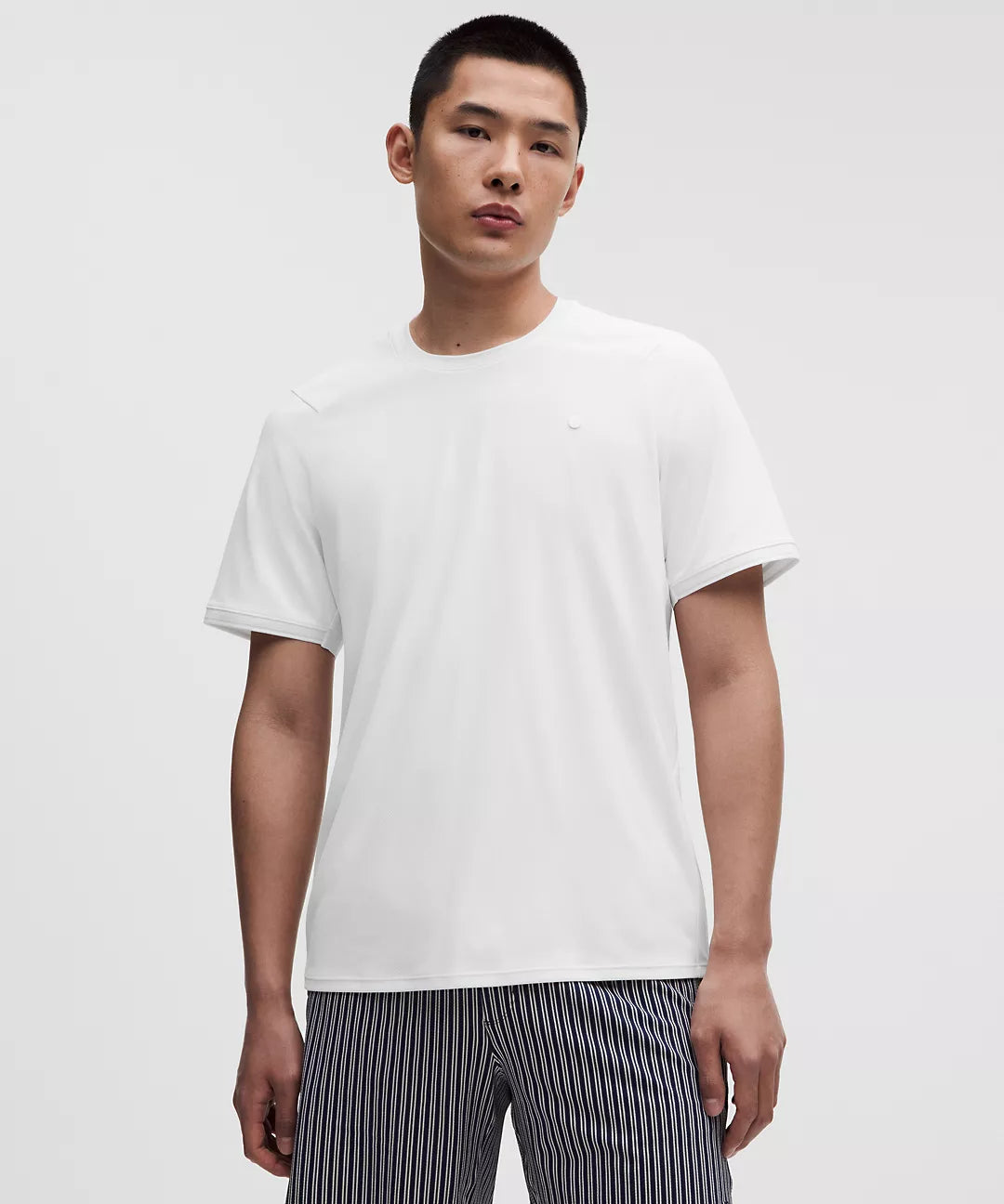 UV-Protective Textured Mesh Tennis Shirt