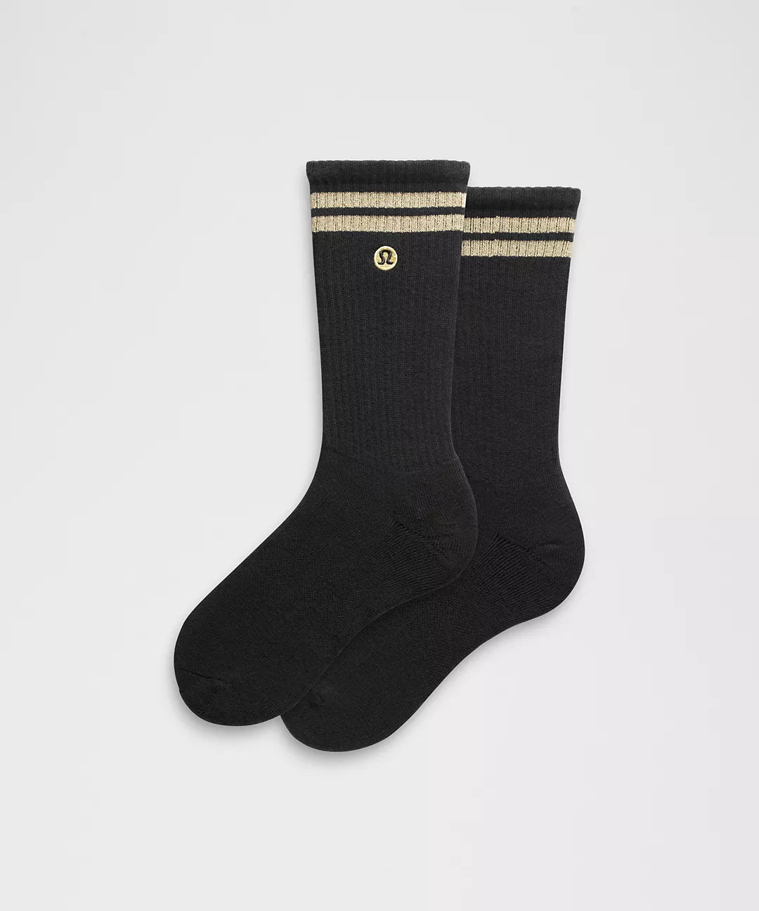 Unisex Daily Essential Crew Socks Metallic Stripe
