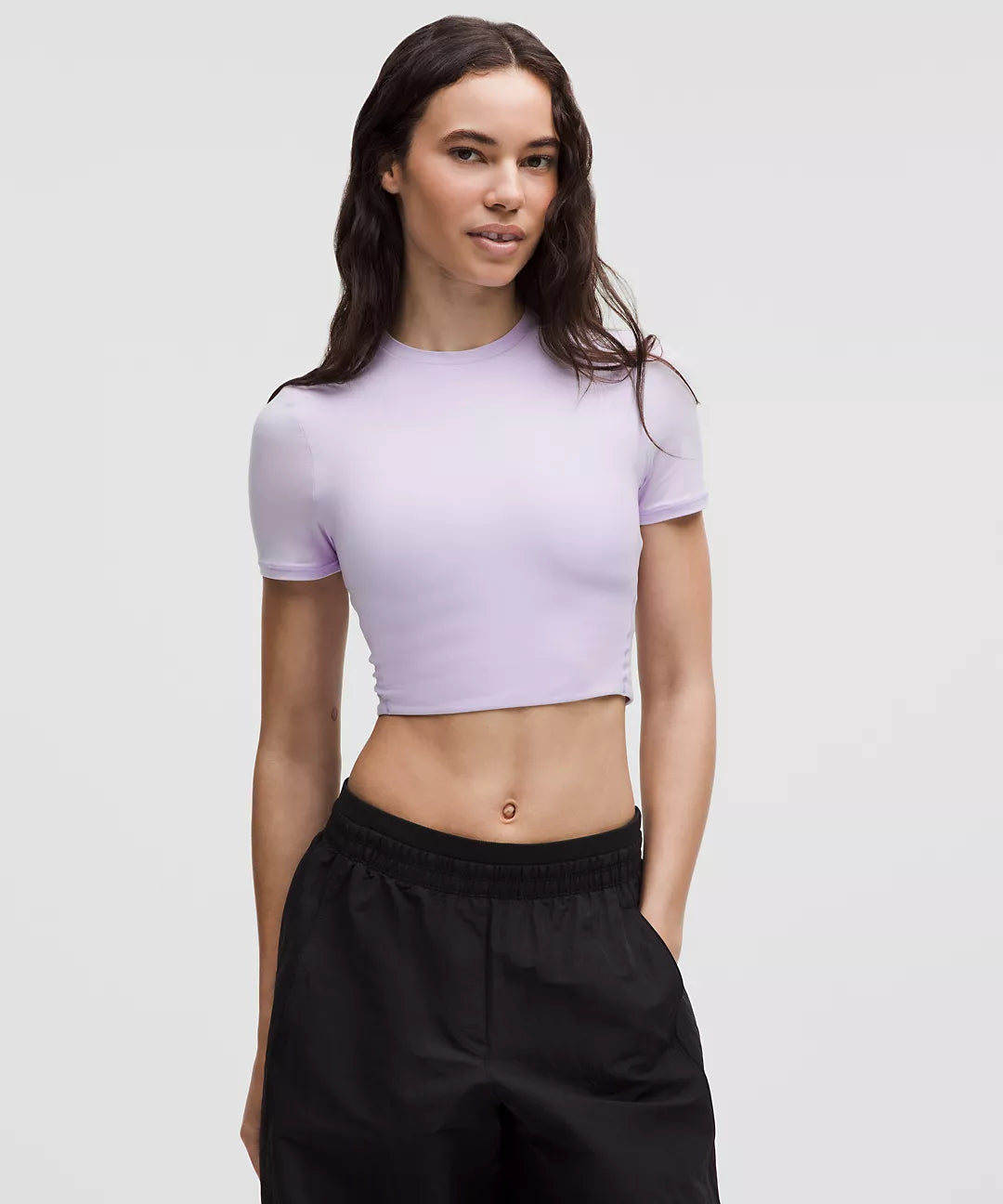 Wundermost Ultra-Soft Nulu Crewneck Cropped T-Shirt