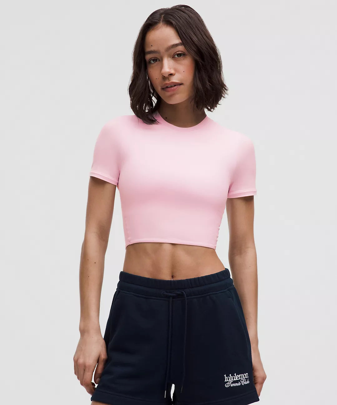 Wundermost Ultra-Soft Nulu Crewneck Cropped T-Shirt