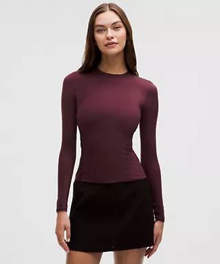Wundermost Ultra-Soft Nulu Crewneck Long-Sleeve Shirt