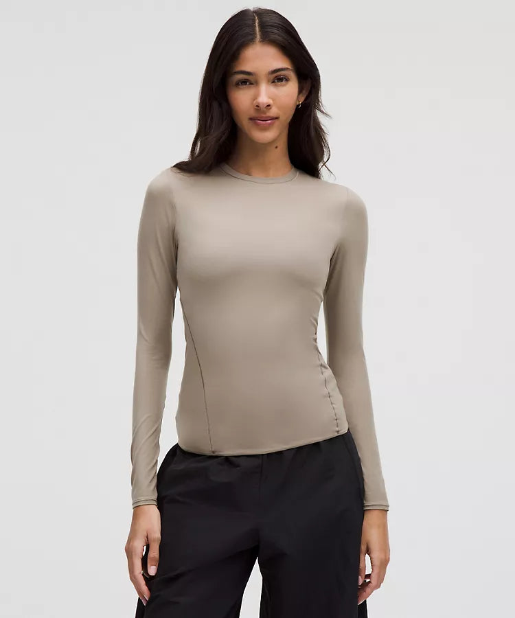 Wundermost Ultra-Soft Nulu Crewneck Long-Sleeve Shirt