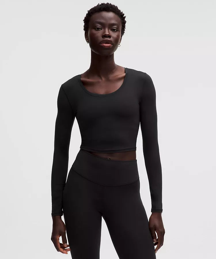 Unrestricted Power Cropped Long-Sleeve Shirt