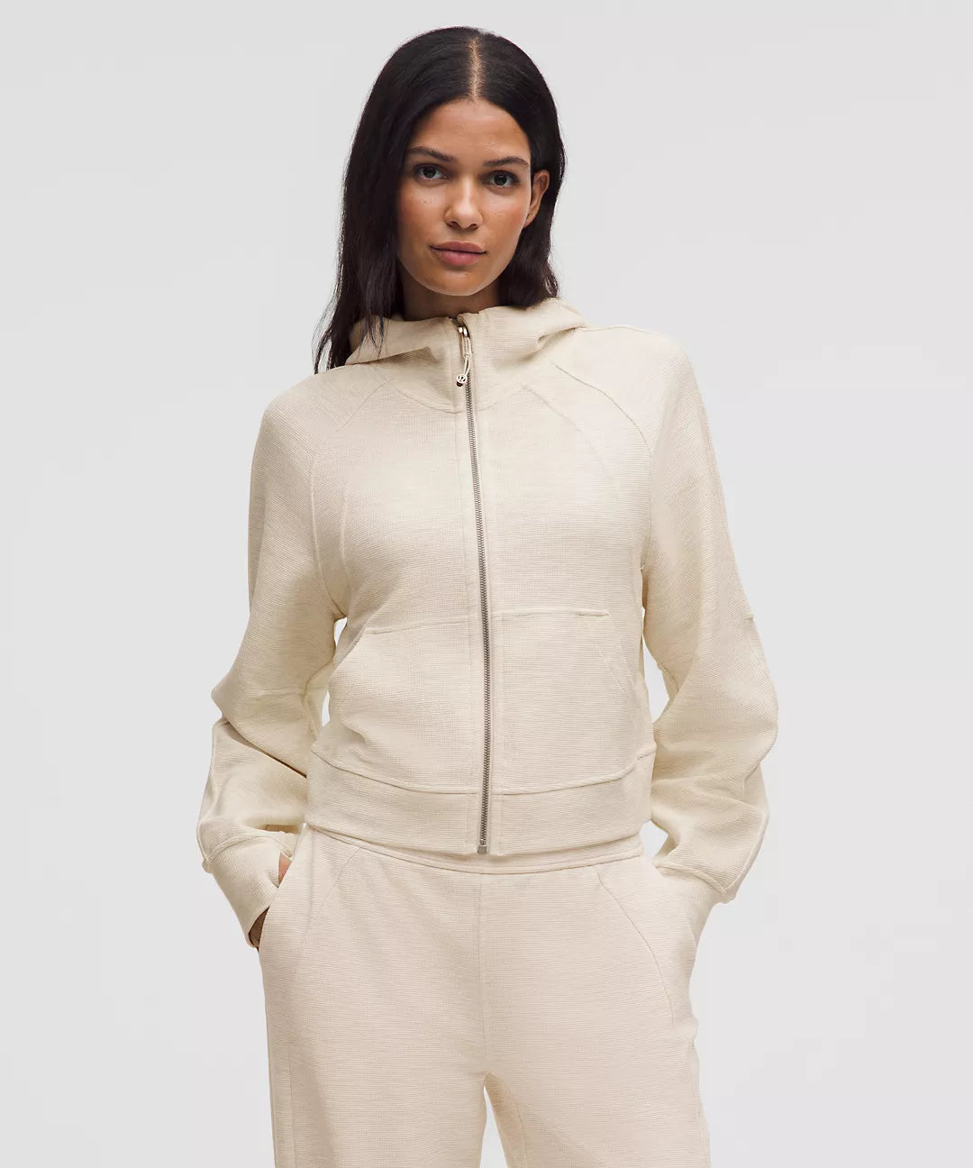 Scuba Oversized Full-Zip Hoodie *Waffle