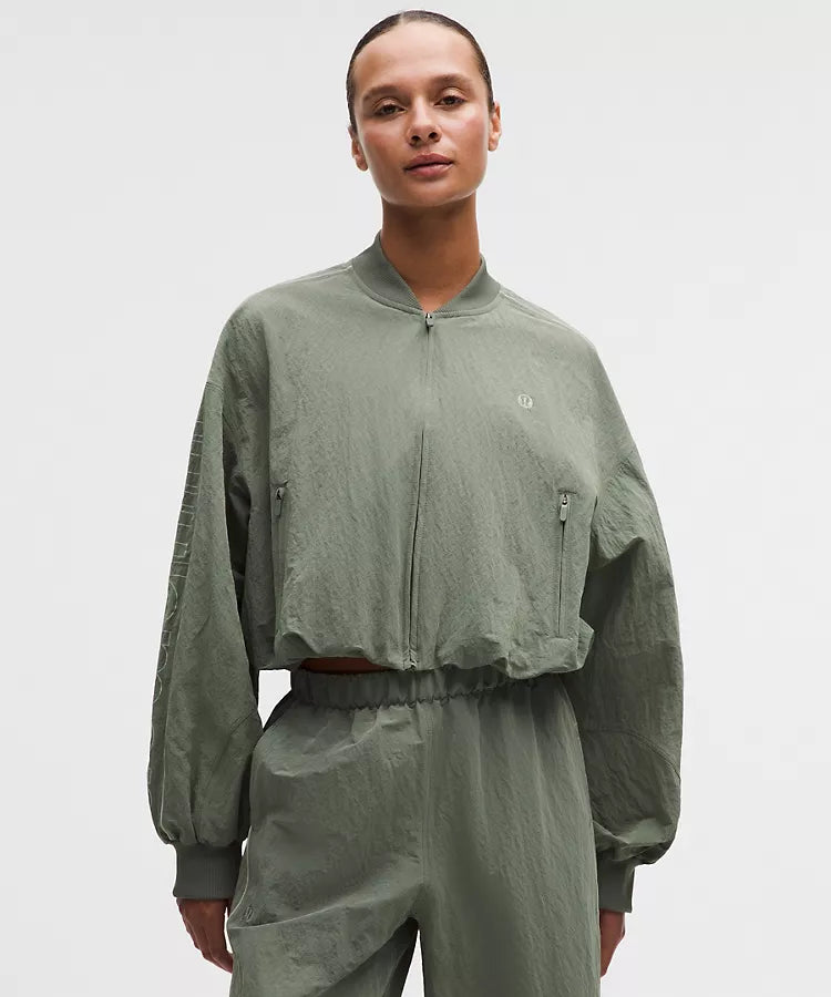 Crinkle Nylon Track Jacket *Wordmark