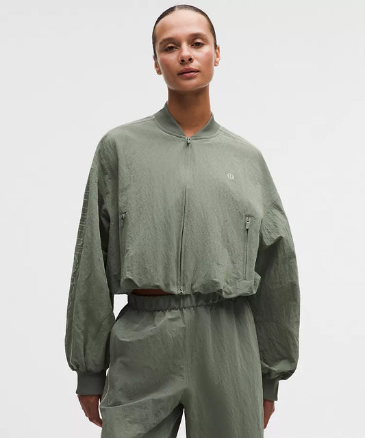 Crinkle Nylon Track Jacket *Wordmark