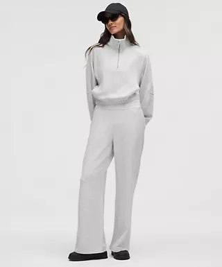 Scuba Mid-Rise Wide-Leg Pant *Waffle