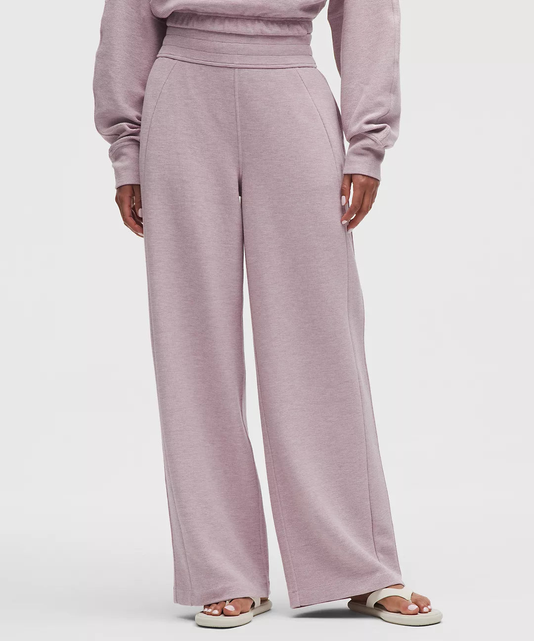 Scuba Mid-Rise Wide-Leg Pant *Waffle