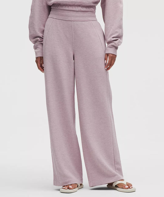 Scuba Mid-Rise Wide-Leg Pant *Waffle