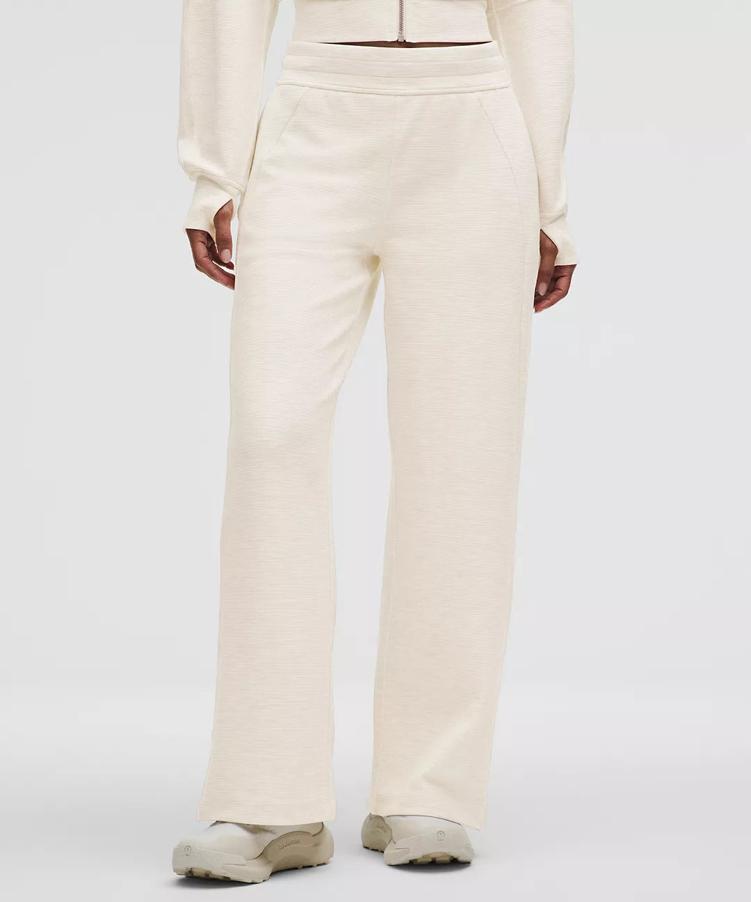 Scuba Mid-Rise Wide-Leg Pant *Waffle