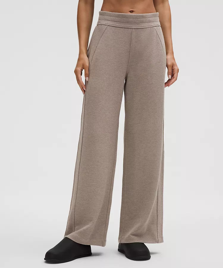 Scuba Mid-Rise Wide-Leg Pant *Waffle
