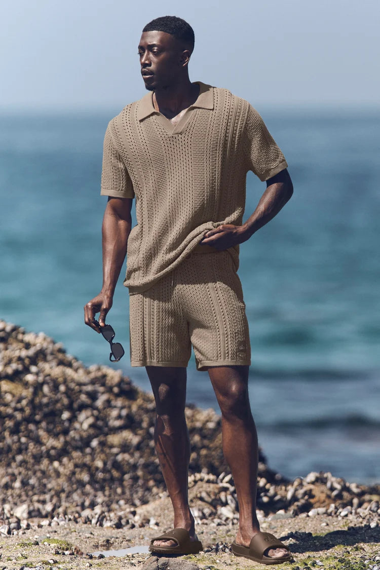 Set Coastline Knit Sleeve Polo