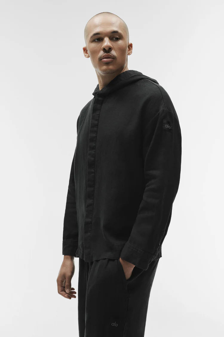 Linen Days Button Up Hoodie